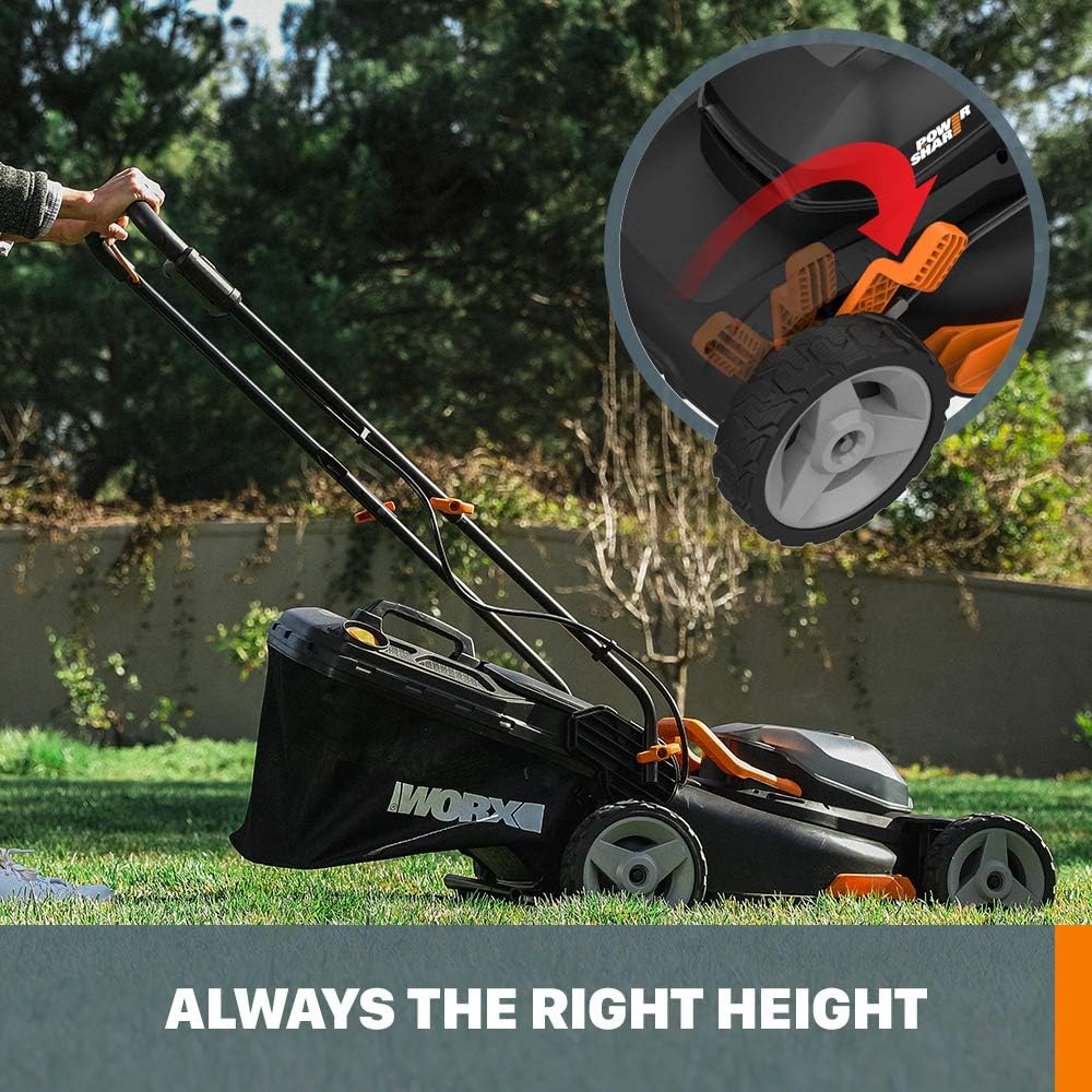 MOWZIX WORX WG911 20V PowerShare Lawn Mower and Grass Trimmer (Batteries & Charger Included)